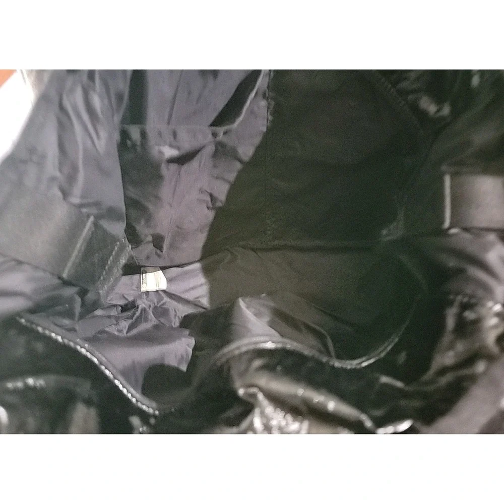 Storksak Black Faux‎ Leather Diaper Bag Tote Changing Mat Bottle Holder